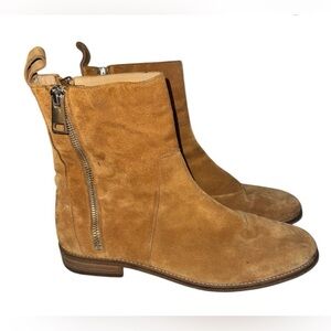 Represent Tan Suede Zip Boots 11 MADE IN ITALY